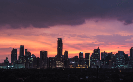 The skyline in Manila